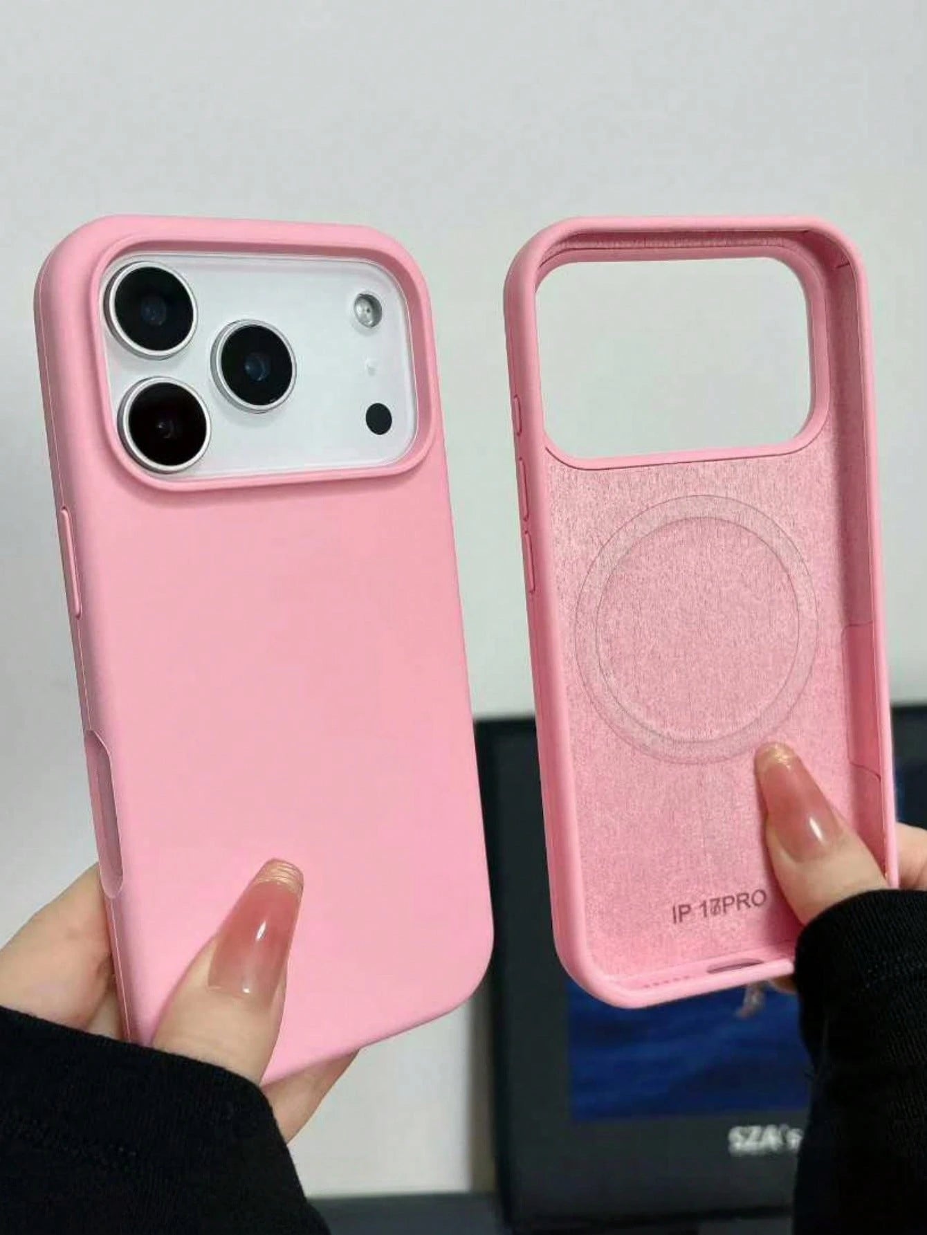 1pc Minimalist Liquid Silicone Magnetic Wireless Charging Phone Case, Compatible With IPhone 17 Air 16 14 13 12 15 Pro Max Plus, With Velvet Camera Protection
