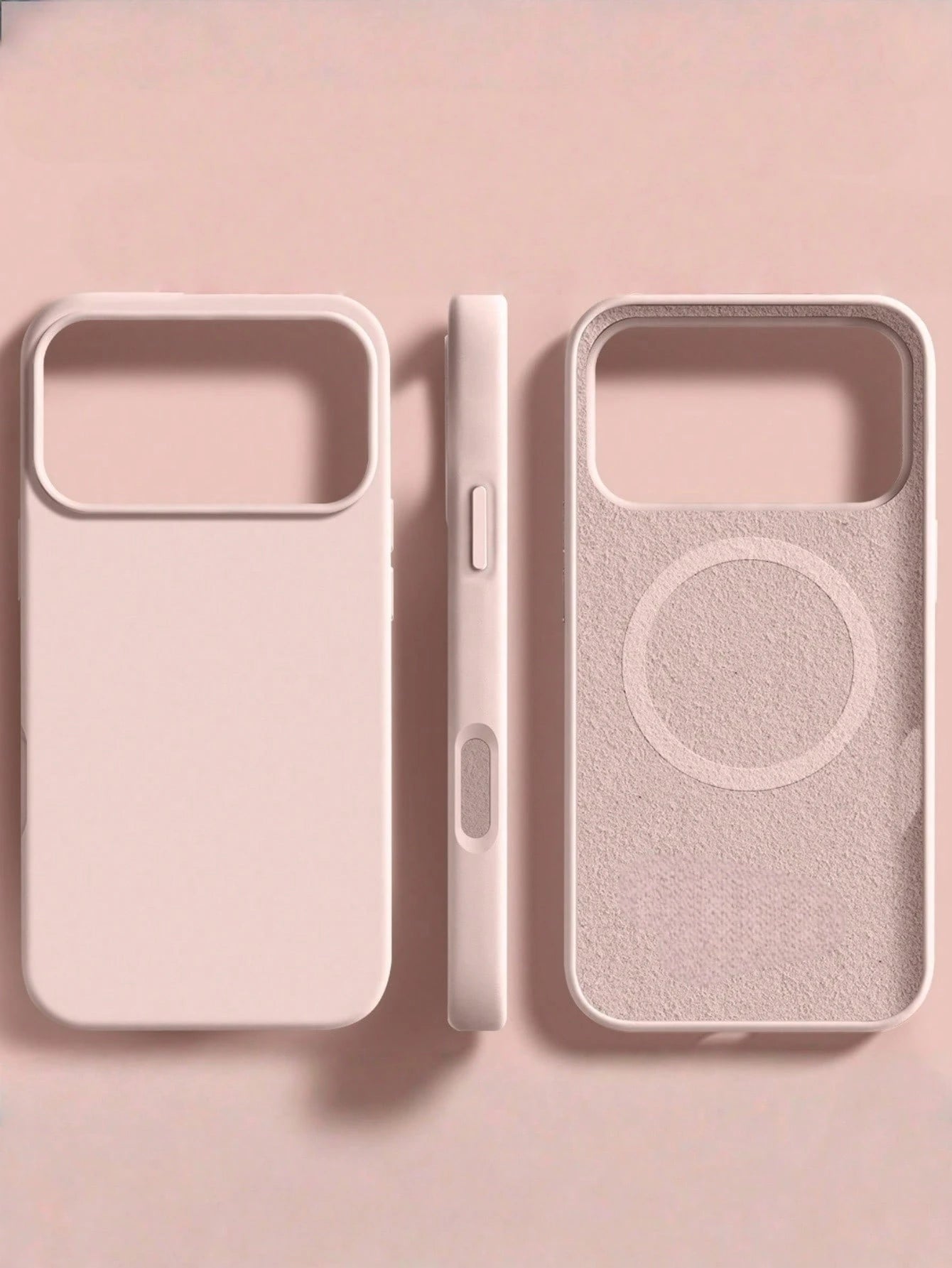 1pc Minimalist Liquid Silicone Magnetic Wireless Charging Phone Case, Compatible With IPhone 17 Air 16 14 13 12 15 Pro Max Plus, With Velvet Camera Protection