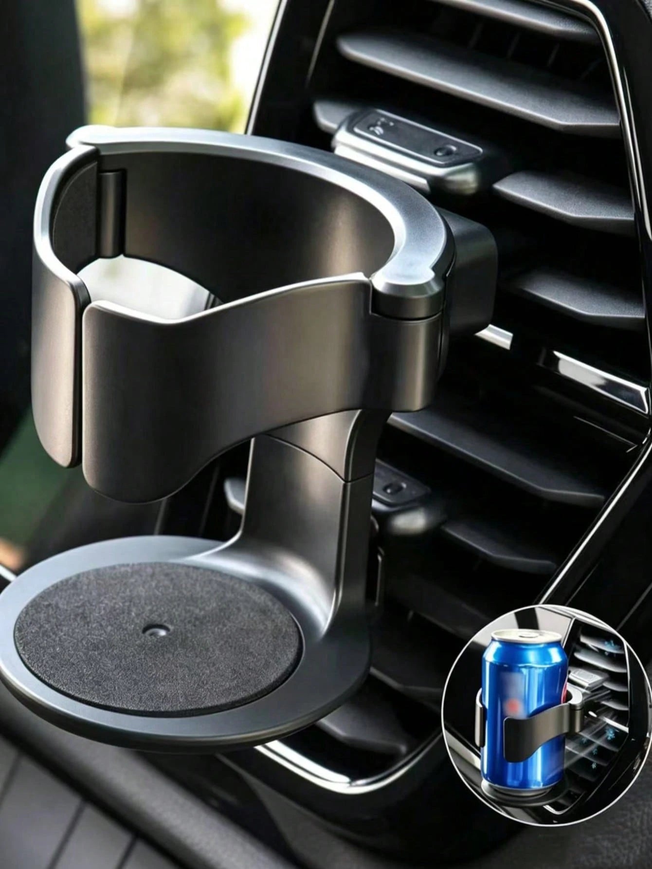 1pc Multi-Function Universal Car Air Vent Cup Holder With Cup Tray, Car Cup Holder Installed In Air Vent, Ashtray Holder