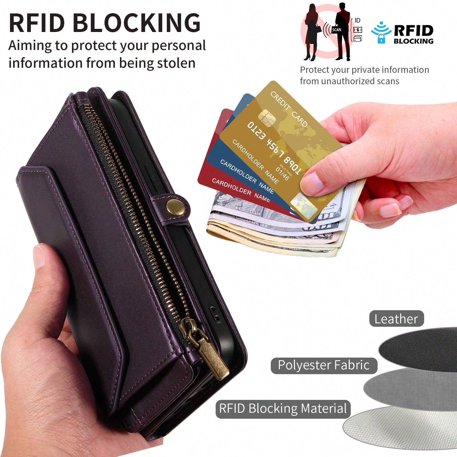 1pc Multifunctional Leather Phone Case With Card Slot, Crossbody Strap, Wallet Design Compatible With Apple 17 Pro Max/ A16 Smartphones
