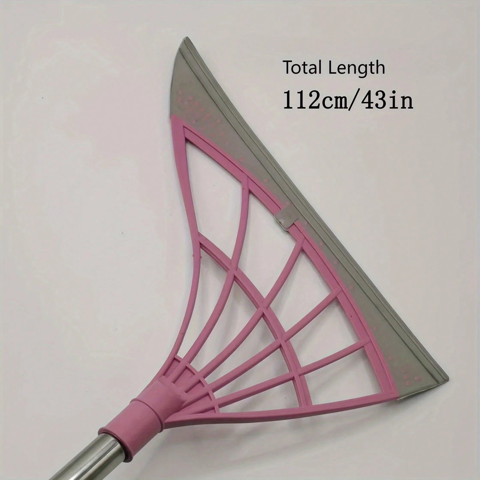 1pc Multifunctional Magic Broom Extended Thickened Edition 112cm/43 Inch Stainless Steel Handle Rubber Strip Silicone Strip Floor Sweeper Car Wiper Lazy Broom Suitable For: Kitchen/Toilet/Living Room