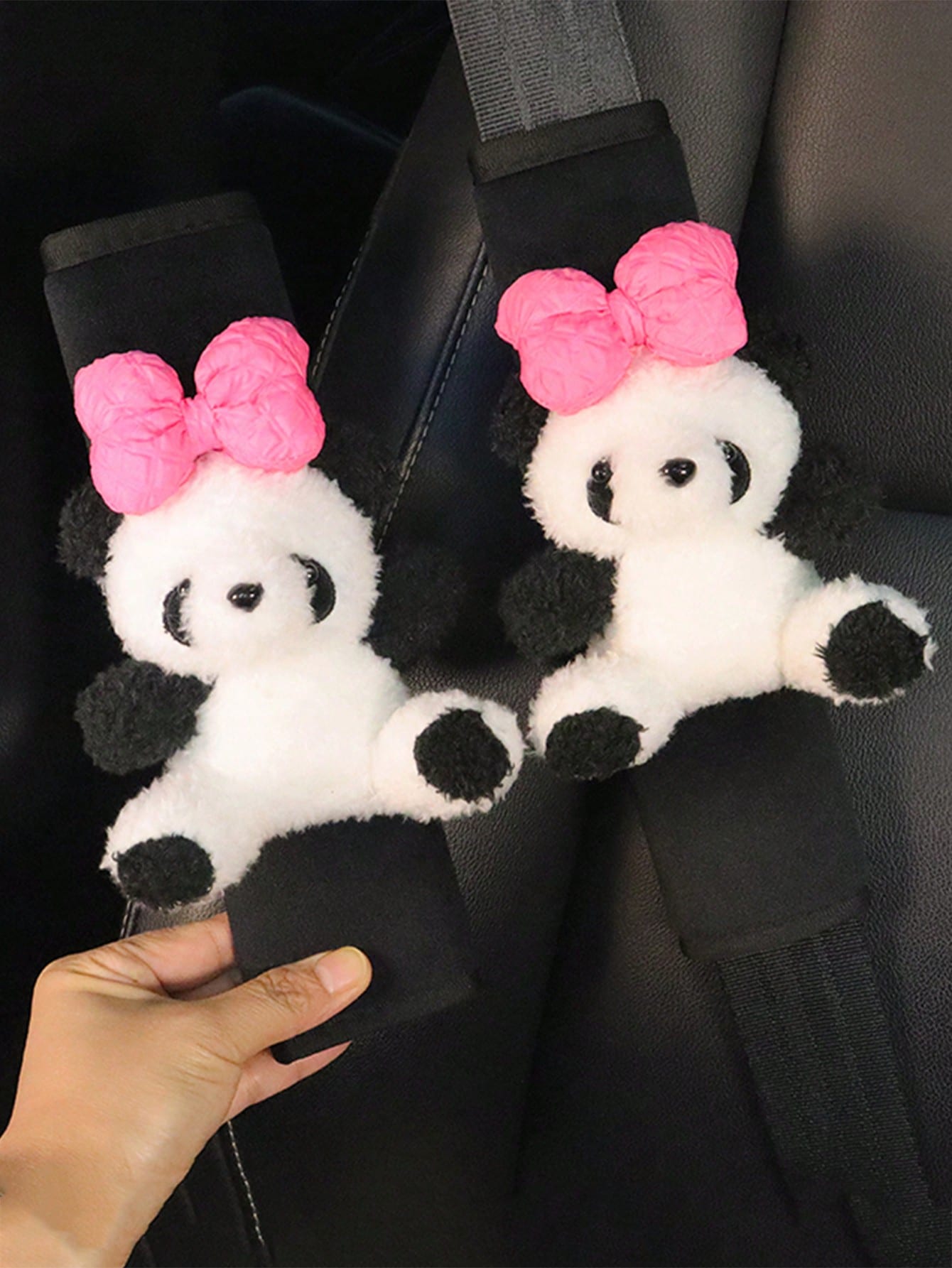 1pc New Black Cat Seatbelt Shoulder Pad- Durable Fabric- Highly Comfortable- Fits Most Age Groups