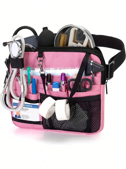 1pc Nurse Waist Bag With Medical Supplies Pocket, Nurse Waist Belt Tool Bag With Tape Fastener, Can Hold Stethoscope, Bandages, Scissors And Other Medical Supplies