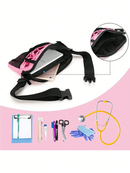 1pc Nurse Waist Bag With Medical Supplies Pocket, Nurse Waist Belt Tool Bag With Tape Fastener, Can Hold Stethoscope, Bandages, Scissors And Other Medical Supplies
