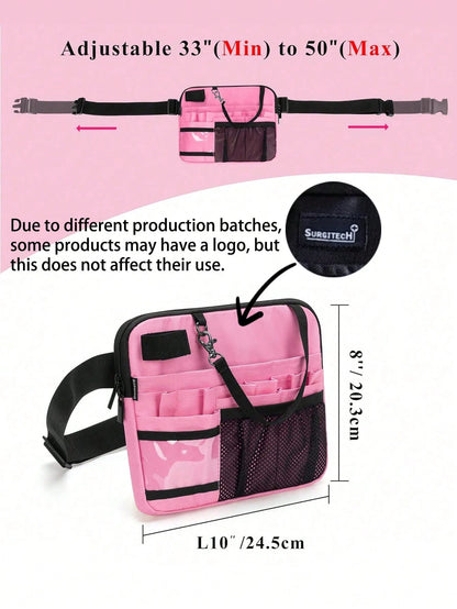 1pc Nurse Waist Bag With Medical Supplies Pocket, Nurse Waist Belt Tool Bag With Tape Fastener, Can Hold Stethoscope, Bandages, Scissors And Other Medical Supplies