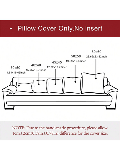 1pc Olive Green Bohemian Striped Throw Pillow Cover (Pillow Insert Not Included), Soft Plush Corduroy Solid Color Decorative Square Pillow Sham, Suitable For Holiday, Sofa, Bedroom, Bed, All Seasons