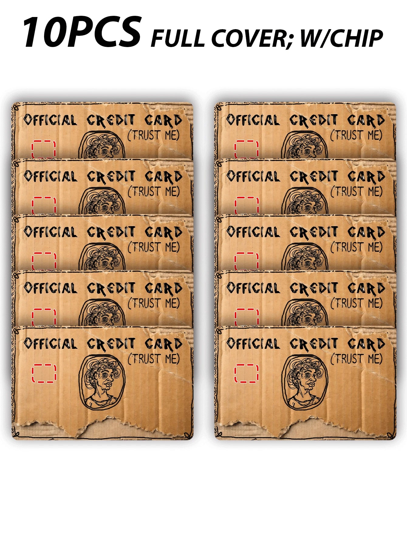 1pc Parody Official Credit Card Sticker Privacy Protection Card Skin, Paper-Style Birthday Gift PVC Material Anti-Fingerprint Anti-Scratch Wear-Resistant Card Sleeve, Suitable For Men, Women, Couples