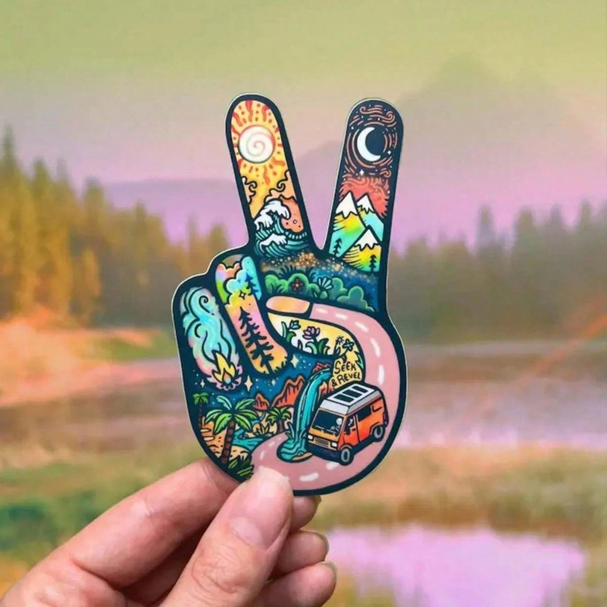 1pc Peace Gesture Funny Possum Sticker For Car, Truck, Bumper, PC, Hardhat, Tool, Box, Meme Decal Vinyl Sticker Car Accessories