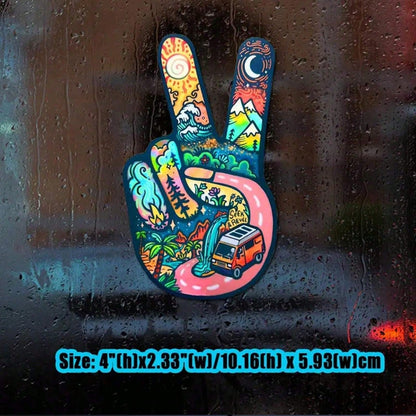 1pc Peace Gesture Funny Possum Sticker For Car, Truck, Bumper, PC, Hardhat, Tool, Box, Meme Decal Vinyl Sticker Car Accessories