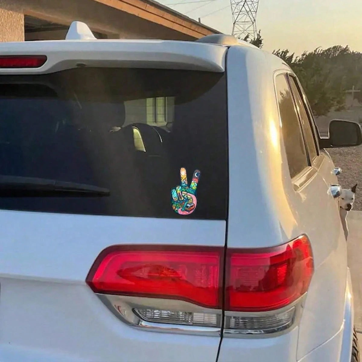 1pc Peace Gesture Funny Possum Sticker For Car, Truck, Bumper, PC, Hardhat, Tool, Box, Meme Decal Vinyl Sticker Car Accessories