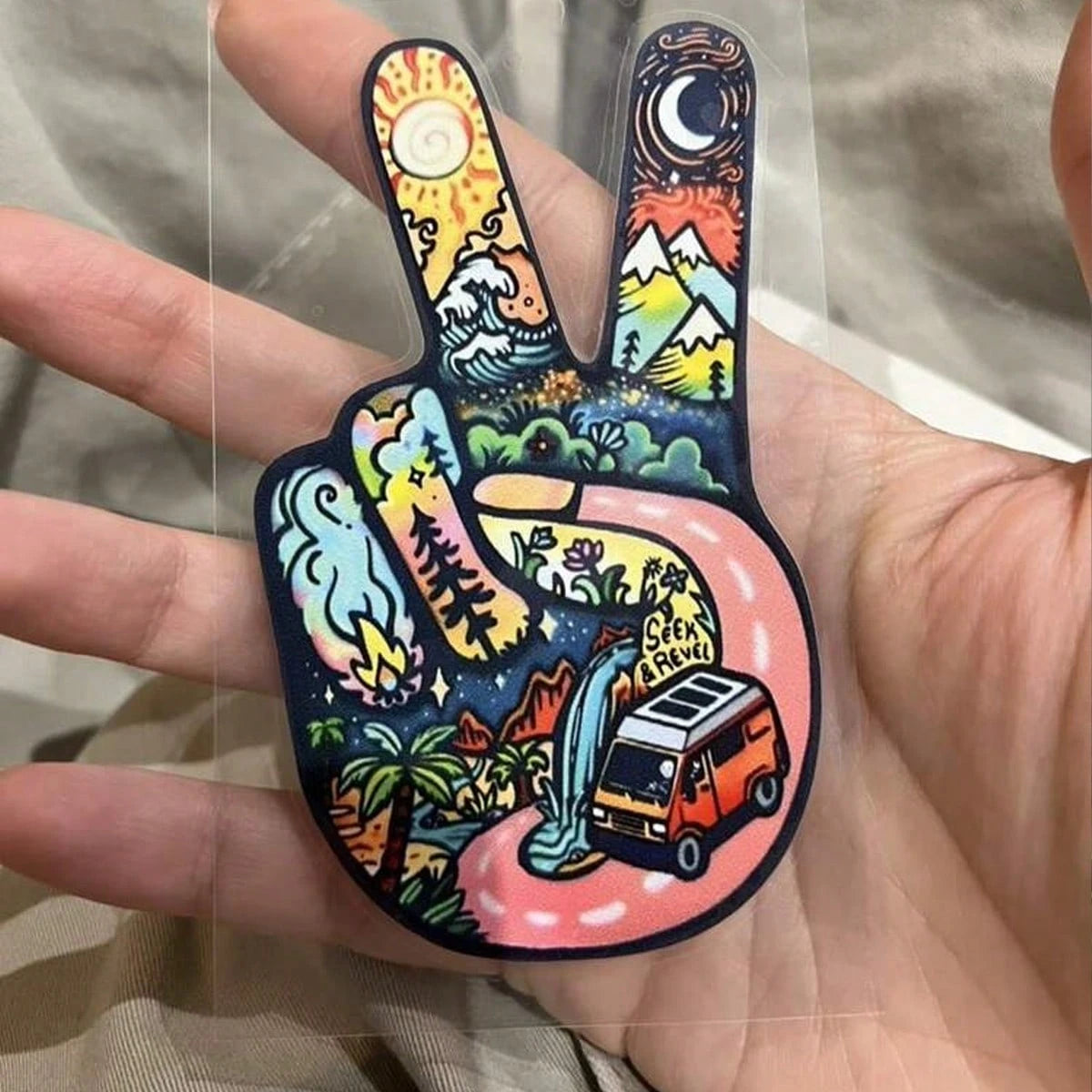 1pc Peace Gesture Funny Possum Sticker For Car, Truck, Bumper, PC, Hardhat, Tool, Box, Meme Decal Vinyl Sticker Car Accessories