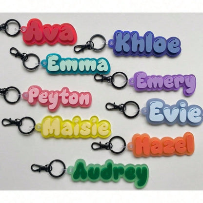 1PC Personalized Acrylic Keychain, Customizable For Team Member Gifts, Suitable For Handbag, Backpack Decoration, Gift Bag Tag, Fashion Gift For Women