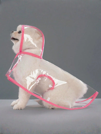 1pc Pet Raincoat, Waterproof Windproof Pet Clothes, Transparent Pet Raincoat, Waterproof Windproof Clothes For Small Dogs, Raincoat For Large Dogs