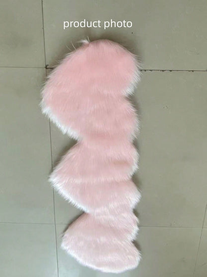 1pc Pink Fluffy Heart-Shaped Rug, Cute Play Mat, Decorative Carpet, Bedroom Decor, Small Rug, Carpet, Home Decor, Outdoor Rug, Washable Rug, Graduation/Mother's Day Gift