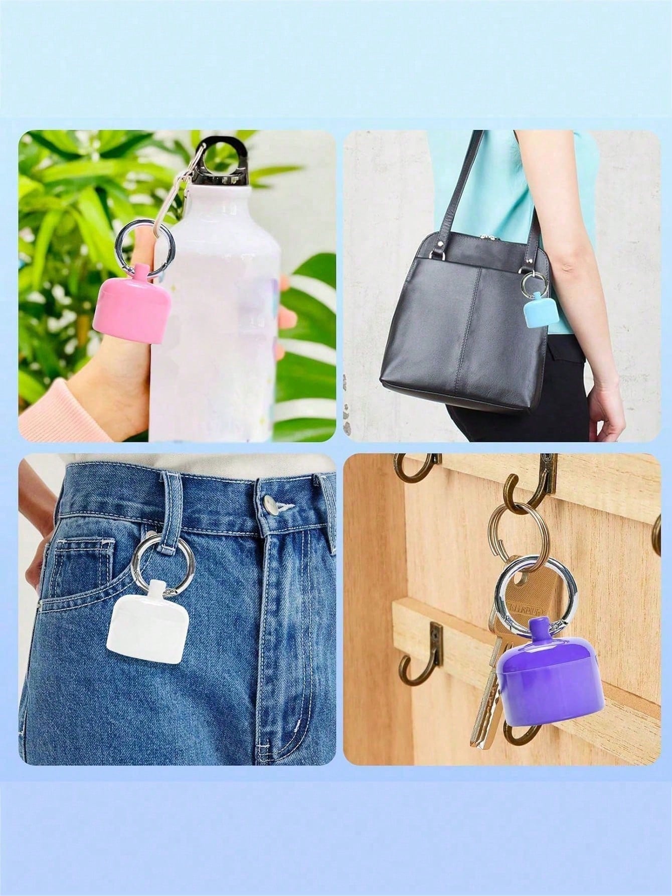 1pc Portable Jewelry Storage Box,Pill Box Key Chain Container, Key Chain, Portable Ring Holder Key Chain, Women Travel Ring Holder Key Chain, Earrings, Rings, Small Round Metal Ring Box, Convenient Fo