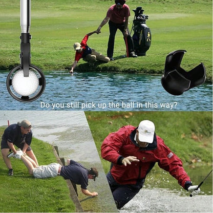 1pc Portable Stainless Steel Golf Ball Retriever- Durable & Adjustable, Extends Up To 195cm/76.77in, Suitable For Water Golf Balls, Telescopic Golf Accessory, Fit For All Golfers