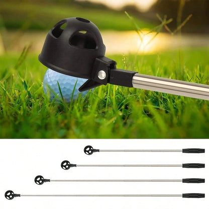 1pc Portable Stainless Steel Golf Ball Retriever- Durable & Adjustable, Extends Up To 195cm/76.77in, Suitable For Water Golf Balls, Telescopic Golf Accessory, Fit For All Golfers