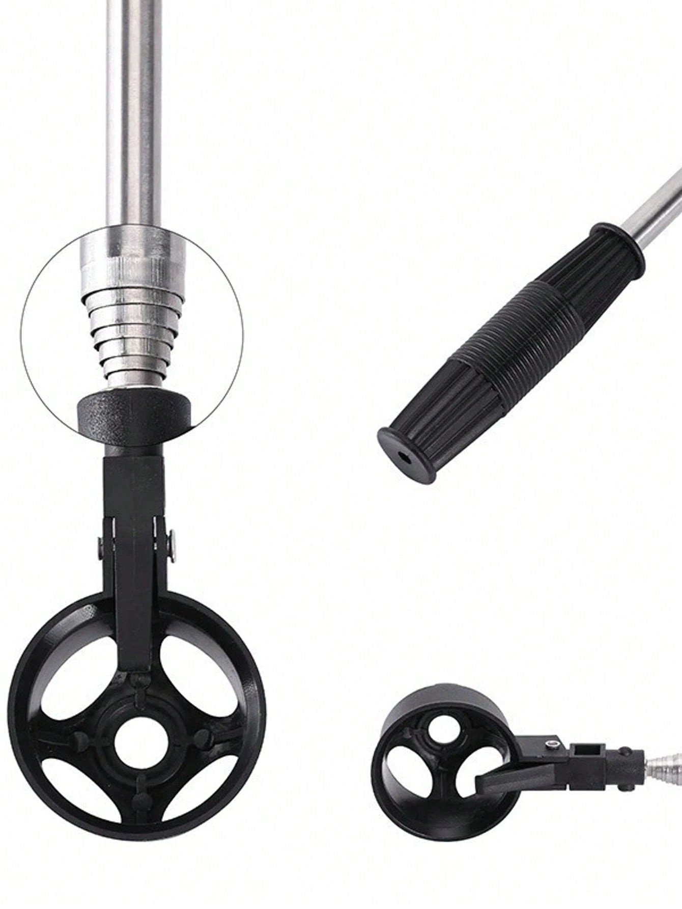 1pc Portable Stainless Steel Golf Ball Retriever- Durable & Adjustable, Extends Up To 195cm/76.77in, Suitable For Water Golf Balls, Telescopic Golf Accessory, Fit For All Golfers