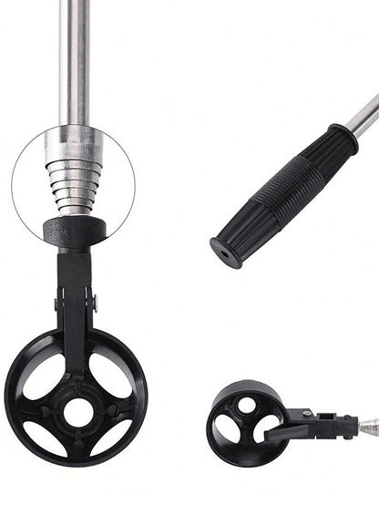 1pc Portable Stainless Steel Golf Ball Retriever- Durable & Adjustable, Extends Up To 195cm/76.77in, Suitable For Water Golf Balls, Telescopic Golf Accessory, Fit For All Golfers