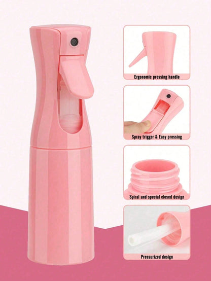 1pc Professional High Pressure Atomizing Spray Bottle, 200ML/300ML High Pressure Continuous Automatic Airless Fine Mist Sprayer, Hair Styling Tool, Hair Care Products & Accessories, Salon Beauty Trave