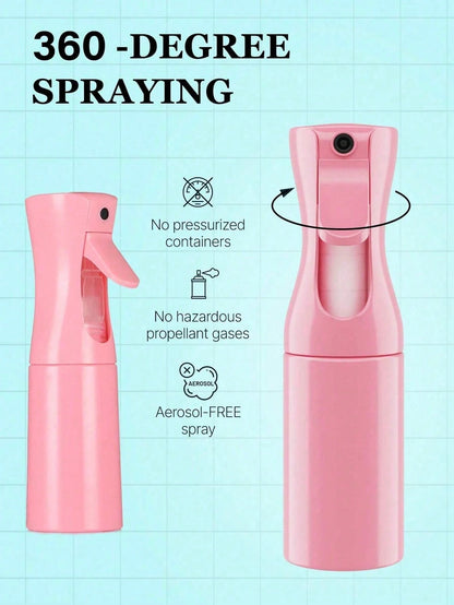 1pc Professional High Pressure Atomizing Spray Bottle, 200ML/300ML High Pressure Continuous Automatic Airless Fine Mist Sprayer, Hair Styling Tool, Hair Care Products & Accessories, Salon Beauty Trave