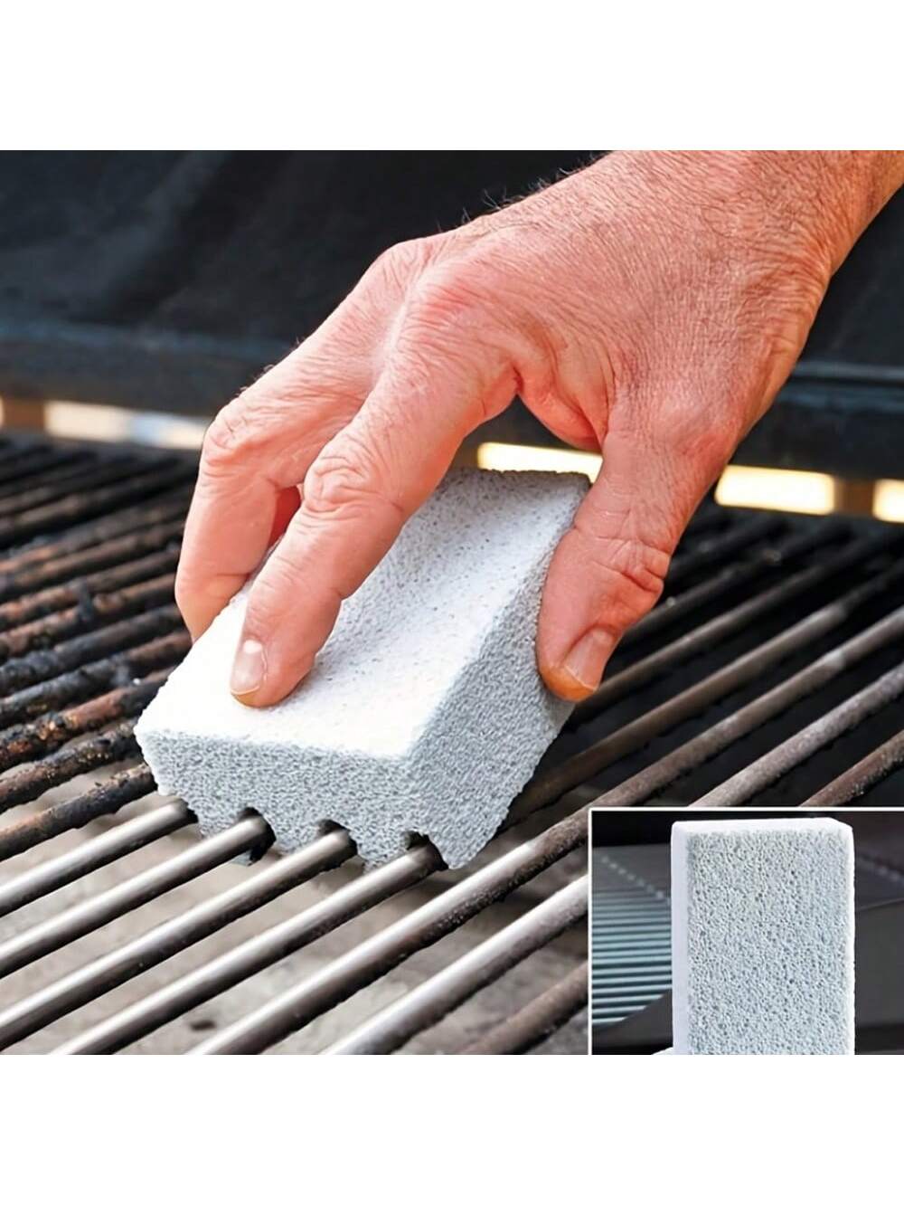 1pc Pumice Stone Grill Cleaning Brick, Suitable For Barbecue Grill, Outdoor Kitchen Grill Cleaning Tool