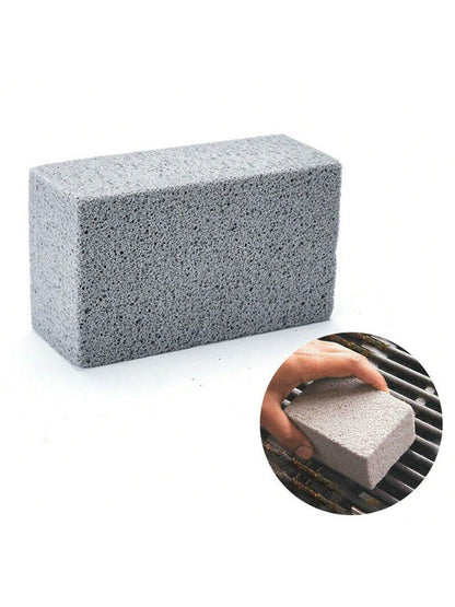 1pc Pumice Stone Grill Cleaning Brick, Suitable For Barbecue Grill, Outdoor Kitchen Grill Cleaning Tool