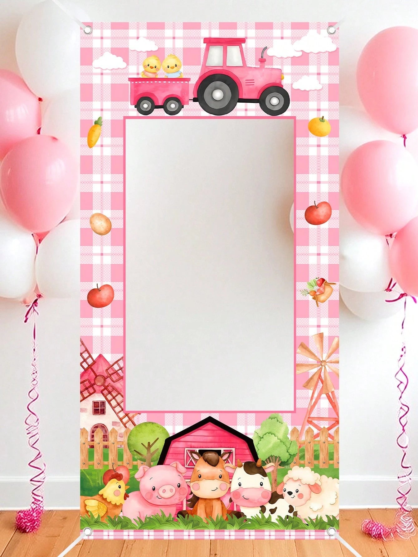 1pc Purple Birthday Photo Booth Frame 120x60cm K-POP Happy Birthday Selfie Photo Backdrop Boys Girls Birthday Party Supplies Background Decor
