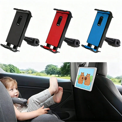 1pc Rear Seat Headrest Phone Holder, 360° Rotatable Adjustable Multi-Function Hanger Hook Type Phone Mount, Suitable For Car Travel, Home Car Accessories