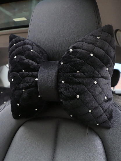 1pc Rhinestone Decor Car Neck Pillow,Car Pillow,Car Accessories Women