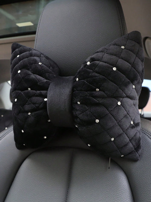 1pc Rhinestone Decor Car Neck Pillow,Car Pillow,Car Accessories Women