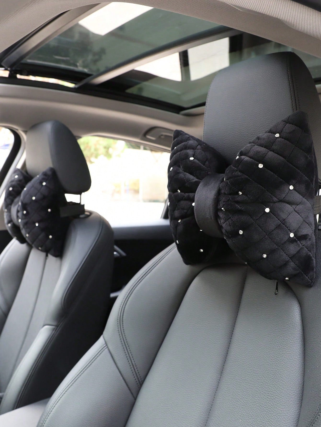 1pc Rhinestone Decor Car Neck Pillow,Car Pillow,Car Accessories Women