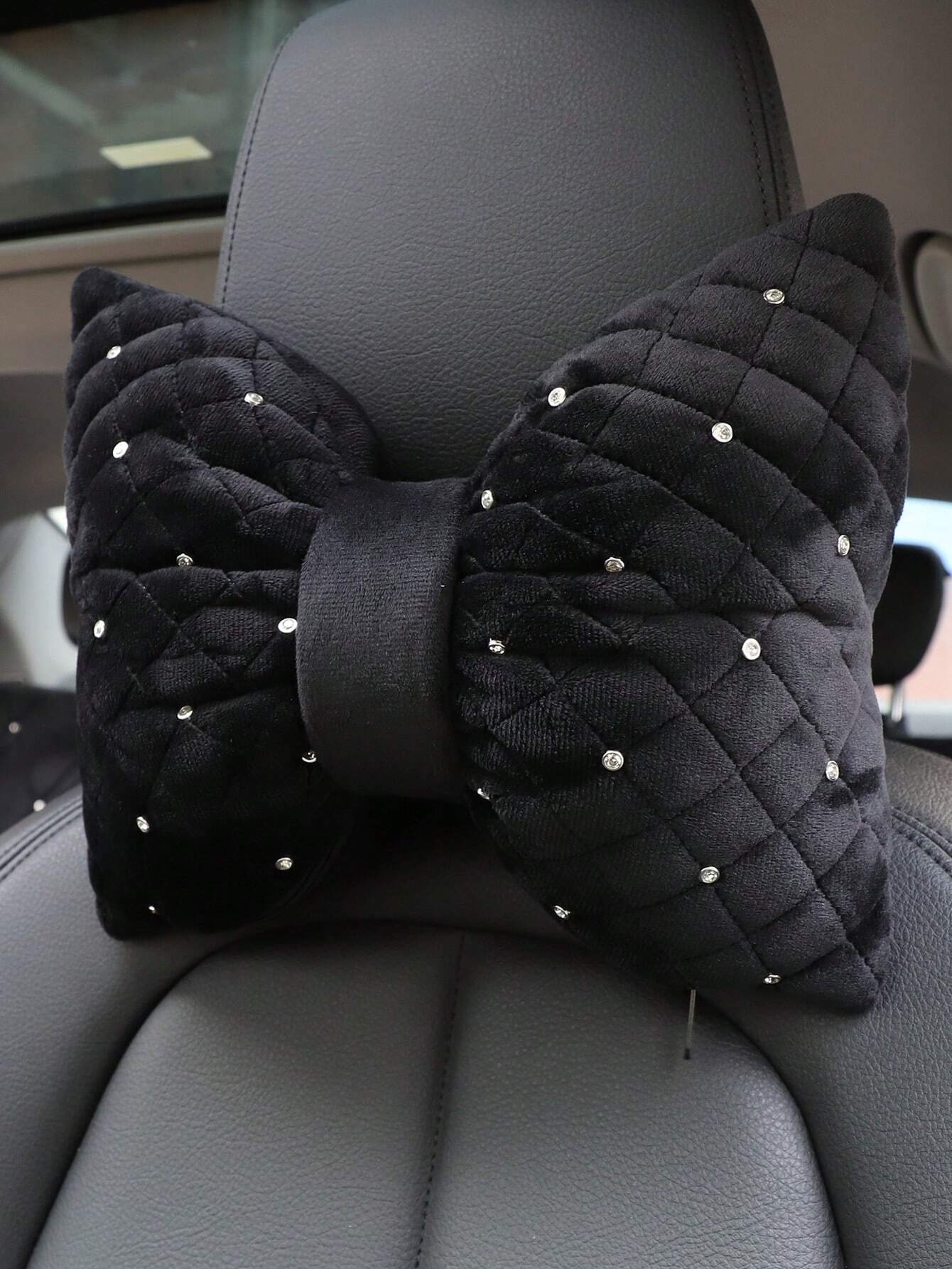 1pc Rhinestone Decor Car Neck Pillow,Car Pillow,Car Accessories Women
