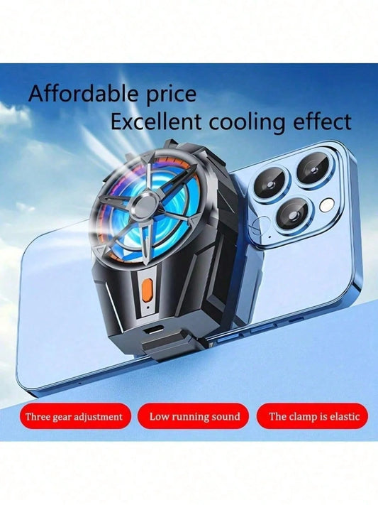 1pc Semiconductor Cooling Phone Radiator Fan- 3 Seconds Rapid Cooling, Large Area Cooling, Compatible With All Phone Models, Ideal For Gaming/Live Streaming/Flash Tasks. Phone Game Radiator, Semicond