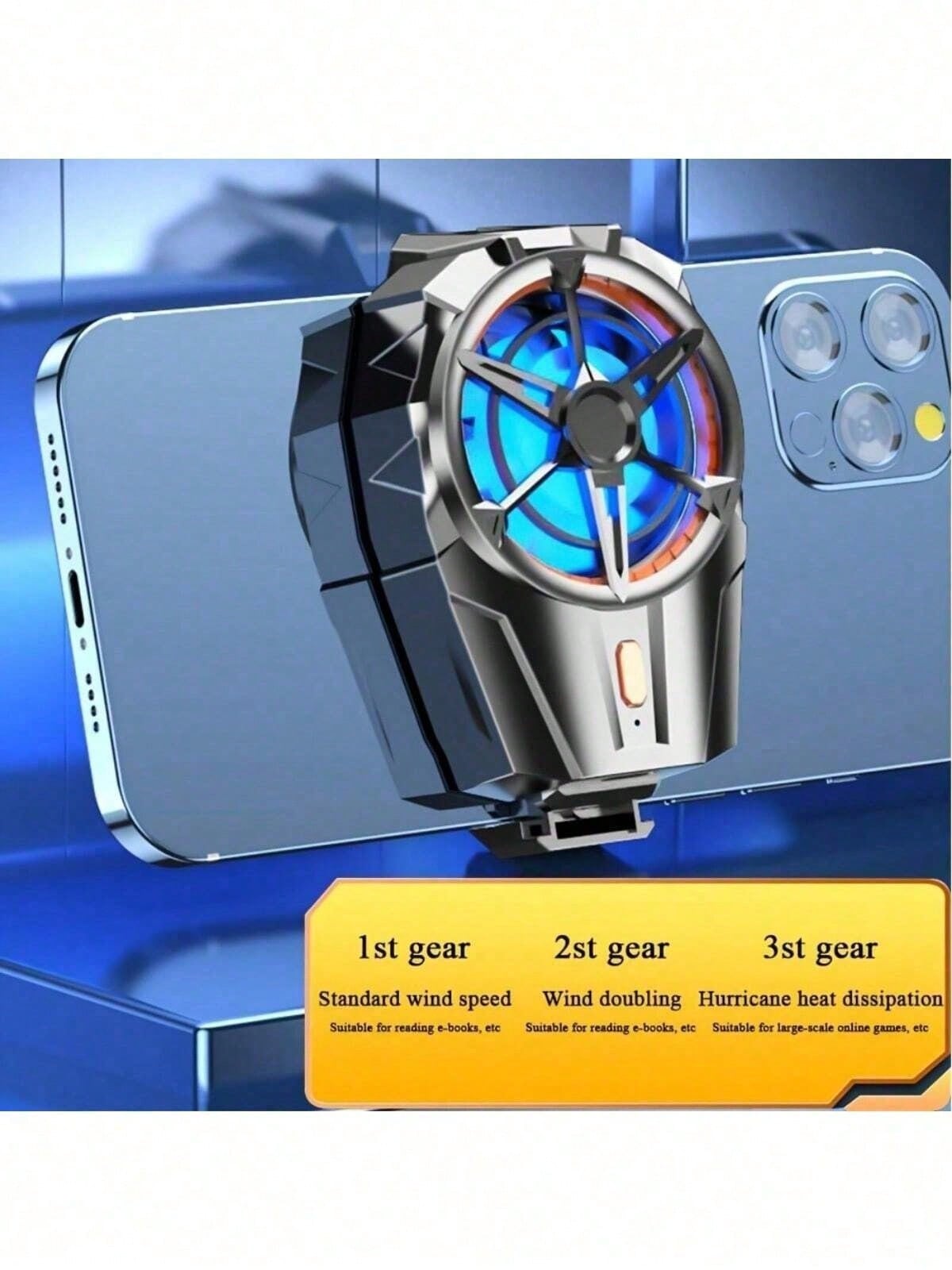 1pc Semiconductor Cooling Phone Radiator Fan- 3 Seconds Rapid Cooling, Large Area Cooling, Compatible With All Phone Models, Ideal For Gaming/Live Streaming/Flash Tasks. Phone Game Radiator, Semicond