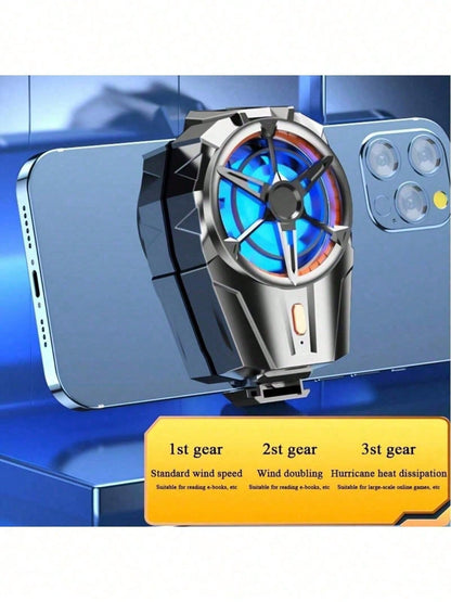 1pc Semiconductor Cooling Phone Radiator Fan- 3 Seconds Rapid Cooling, Large Area Cooling, Compatible With All Phone Models, Ideal For Gaming/Live Streaming/Flash Tasks. Phone Game Radiator, Semicond