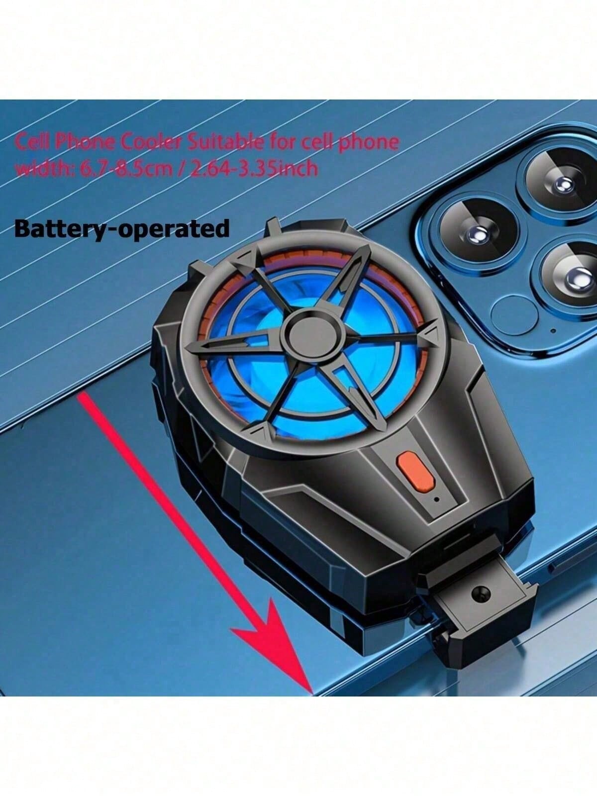 1pc Semiconductor Cooling Phone Radiator Fan- 3 Seconds Rapid Cooling, Large Area Cooling, Compatible With All Phone Models, Ideal For Gaming/Live Streaming/Flash Tasks. Phone Game Radiator, Semicond