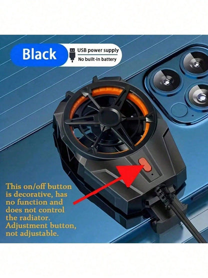 1pc Semiconductor Cooling Phone Radiator Fan- 3 Seconds Rapid Cooling, Large Area Cooling, Compatible With All Phone Models, Ideal For Gaming/Live Streaming/Flash Tasks. Phone Game Radiator, Semicond