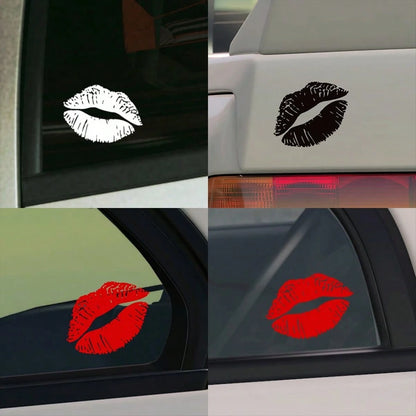 1PC Sexy Lip Print Car Sticker, Waterproof Sticker, Hickey Car And Motorcycle Rear Window, Side Window, Body Sticker
