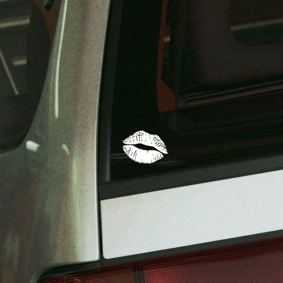 1PC Sexy Lip Print Car Sticker, Waterproof Sticker, Hickey Car And Motorcycle Rear Window, Side Window, Body Sticker
