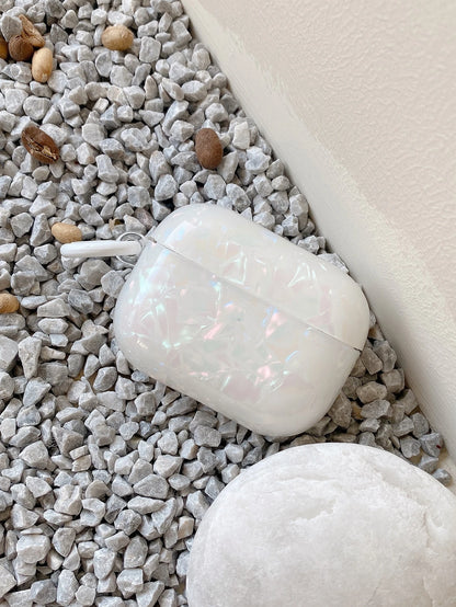 1pc Shell & Faux Pearl Pattern IMD Earphone Case Compatible With Apple 1/2/3/4, Pro, Pro 2 Earphone Protective Cover
