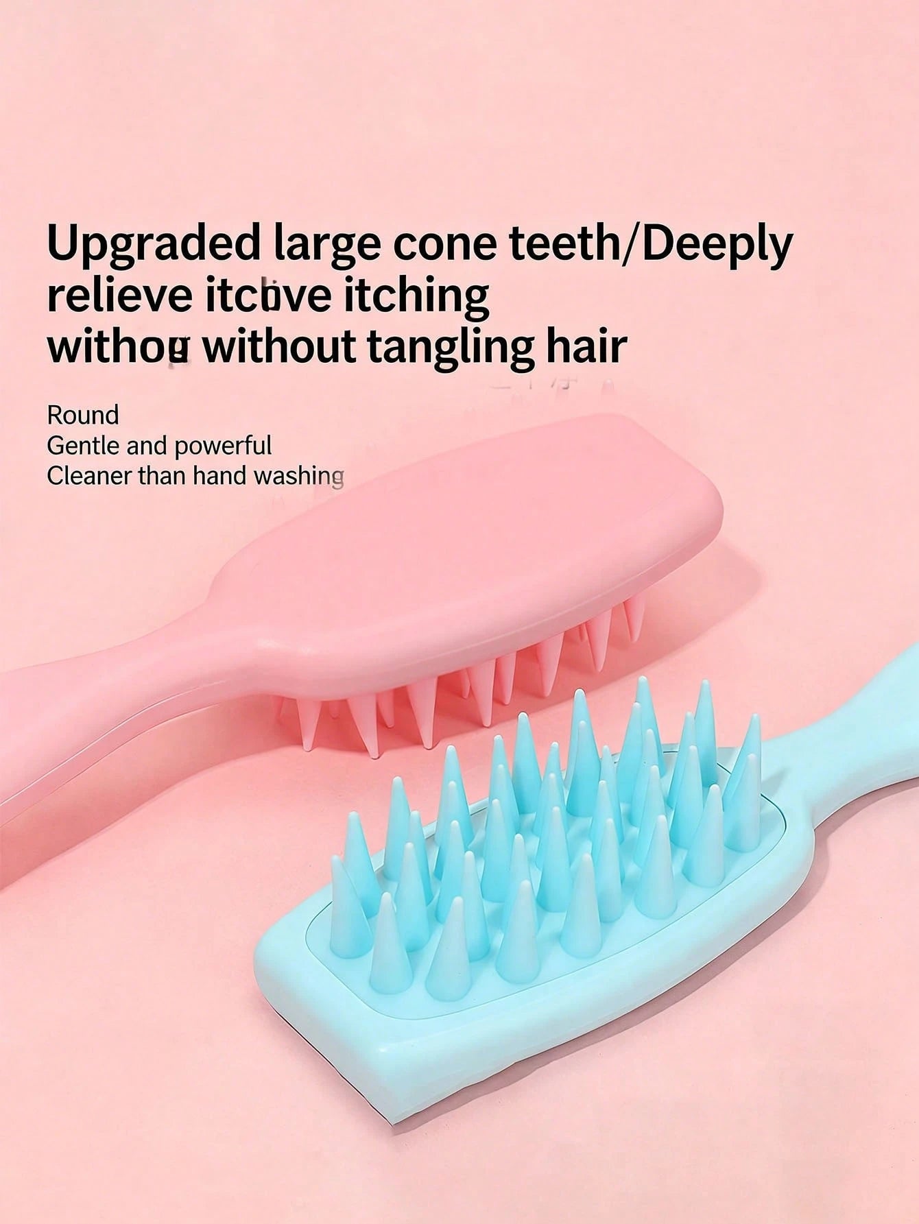 1pc Silicone Scalp Massager Brush With Long Handle, Gentle Exfoliation To Promote Hair Growth And Improve Blood Circulation, Ergonomic Design For Easy Grip And Deep Cleansing, Suitable For Wet Or Dry