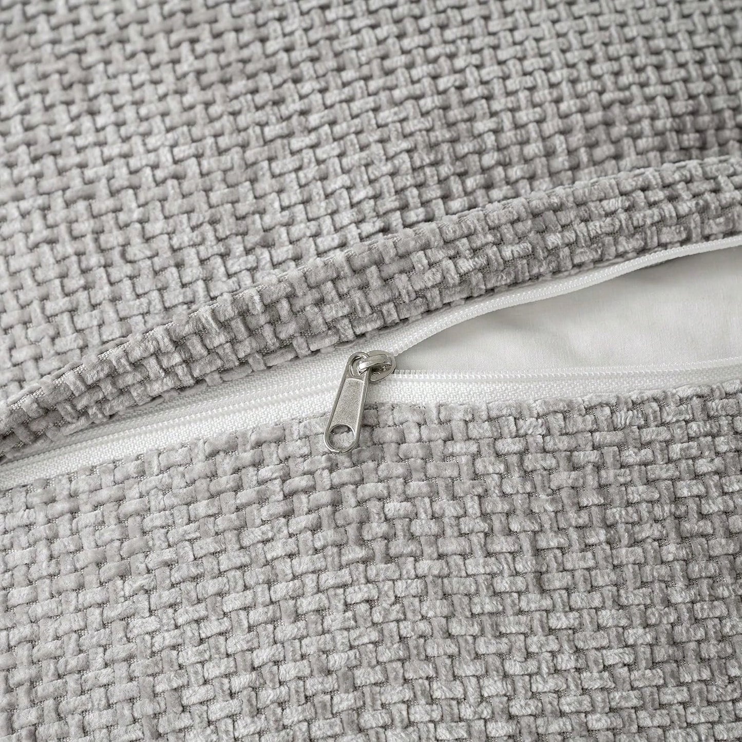 1pc Soft Chenille Cross Texture Pattern Throw Pillow Cover With Wide Trim, Farmhouse Cushion Cover For Home Decor, Sofa, Bedroom, Living Room