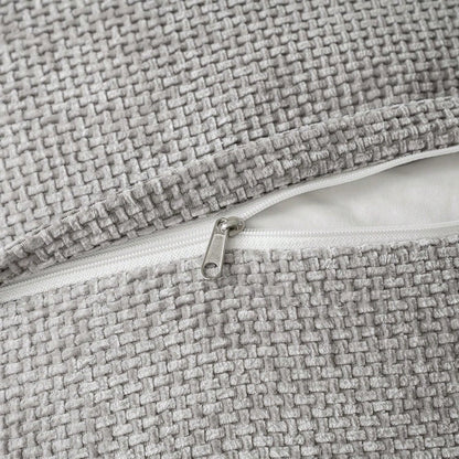 1pc Soft Chenille Cross Texture Pattern Throw Pillow Cover With Wide Trim, Farmhouse Cushion Cover For Home Decor, Sofa, Bedroom, Living Room