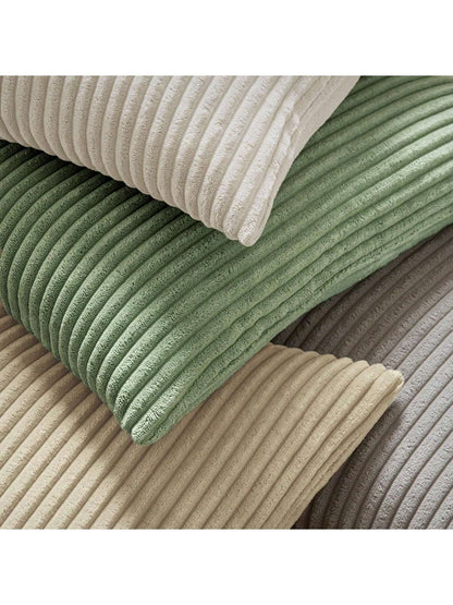 1pc Soft Corduroy Striped Decorative Throw Pillow Case Cover, Square Cushion Cover, Spring/Winter Holiday Home Decor Pillow, Cozy Striped Fabric, Modern Decor For Sofa, Bedroom, Dorm