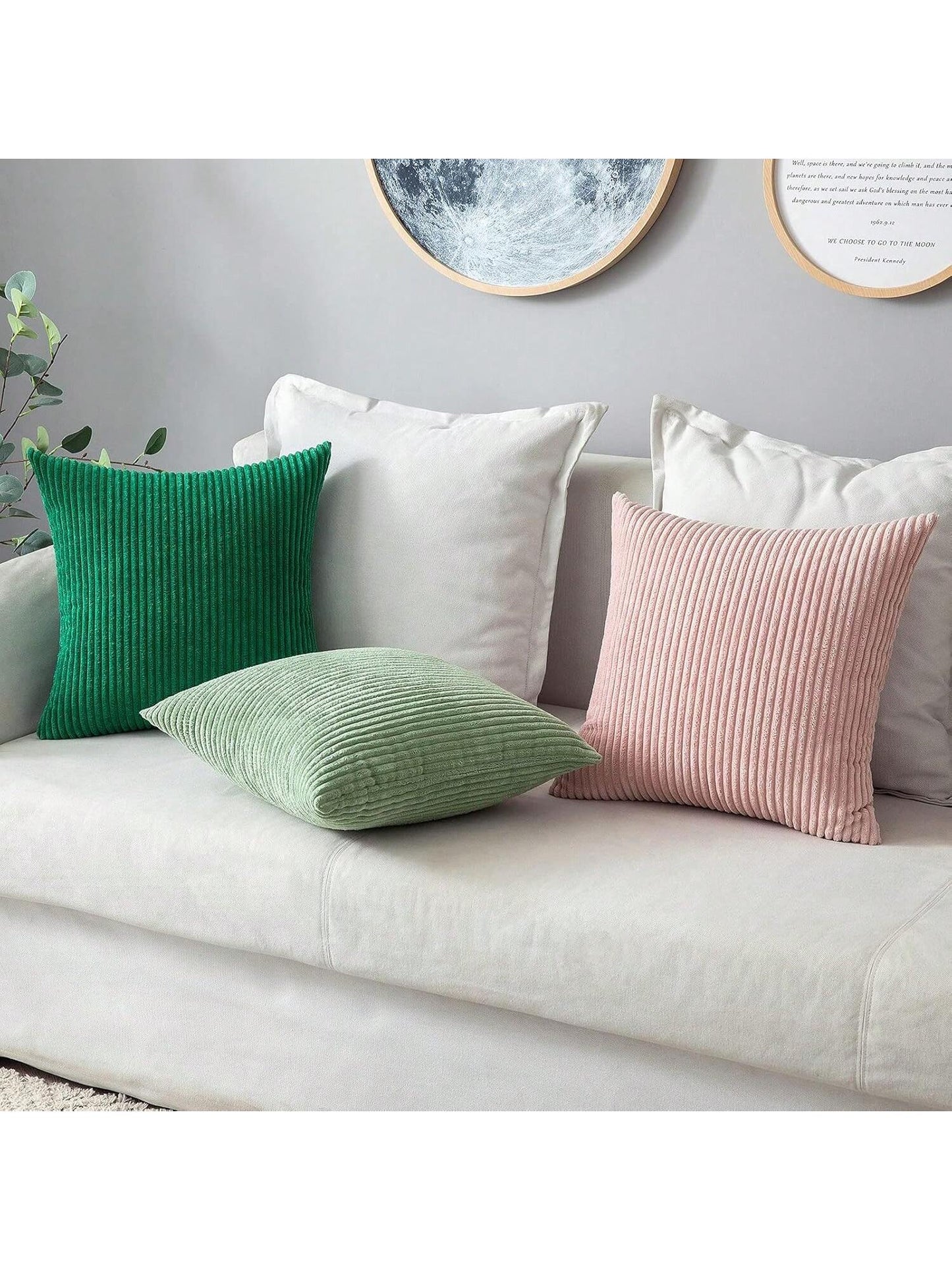 1pc Soft Corduroy Striped Decorative Throw Pillow Case Cover, Square Cushion Cover, Spring/Winter Holiday Home Decor Pillow, Cozy Striped Fabric, Modern Decor For Sofa, Bedroom, Dorm