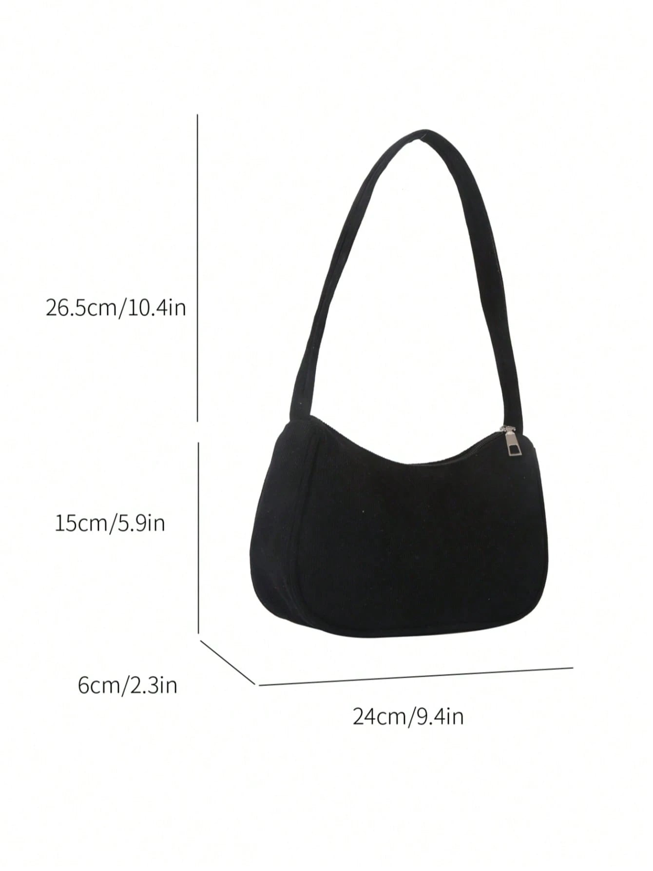 1pc Solid Color Corduroy Zipper Crossbody Bag, Perfect Accessory For Women's Autumn Outfits, Ideal For Valentine's Day