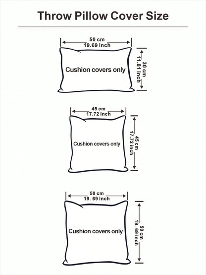 1pc Solid Color Cushion Cover Without Filler, Minimalist Canvas Fringe Trim Decorative Throw Pillow Case For Living Room, Home Decor