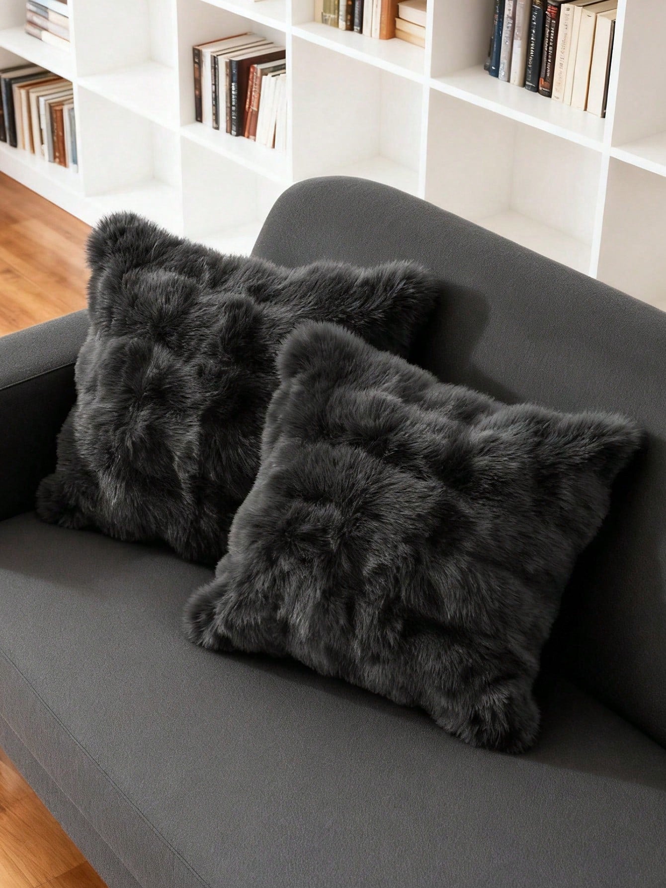 1pc Solid Color Fluffy Pillowcase, Multiple Colors Available, Velvet Material, Zipper Closure, Suitable For Sofa And Bed, Pillow Insert Not Included, Size: 12x20/16x16/18x18 Inches, Machine Washable