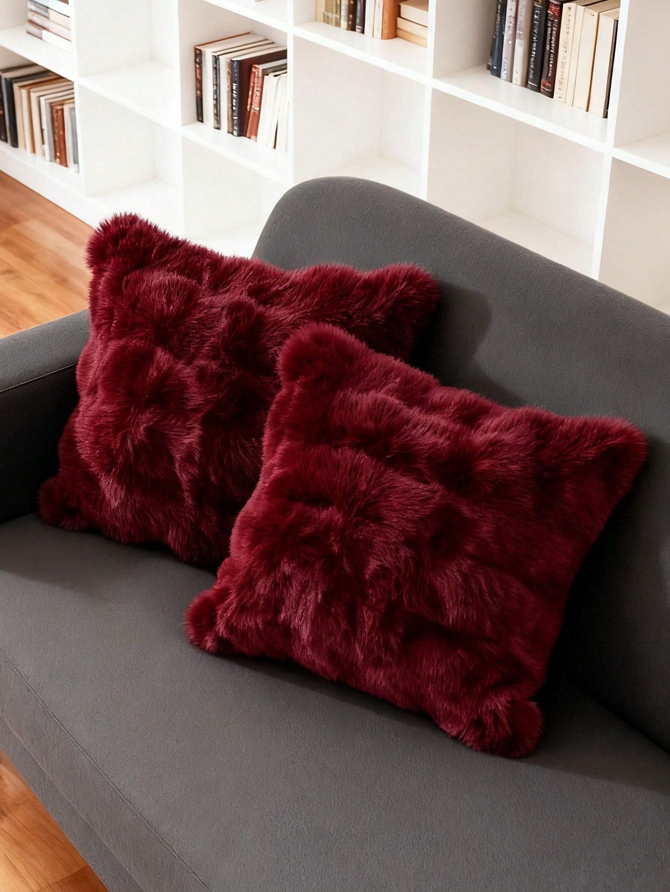 1pc Solid Color Fluffy Pillowcase, Multiple Colors Available, Velvet Material, Zipper Closure, Suitable For Sofa And Bed, Pillow Insert Not Included, Size: 12x20/16x16/18x18 Inches, Machine Washable